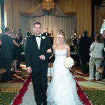 Palmer house wedding Ceremony, picture of Bride and Groom